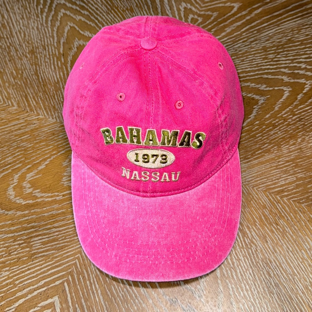 Nassau Bahamas Cap in a Washed Red